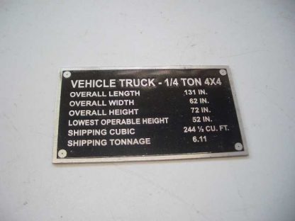 Shipping plate JEEP