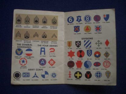 Livret original sur les insignes US daté 1943