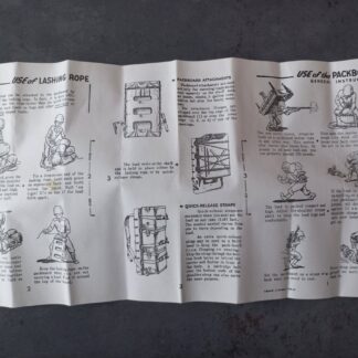 Notice originale de claie de charge datée 1944