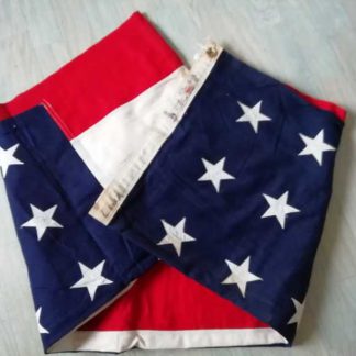 Grand drapeau US (200x330) 48 étoiles brodées sur coton (bulldog)