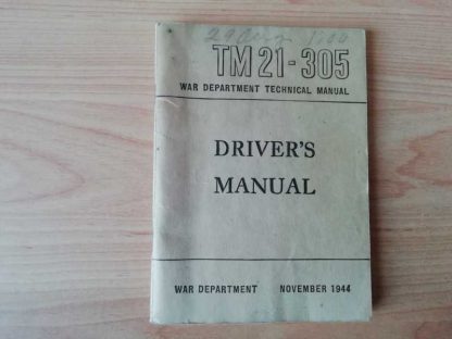TM 21-305 daté 1944 (driver's manual)