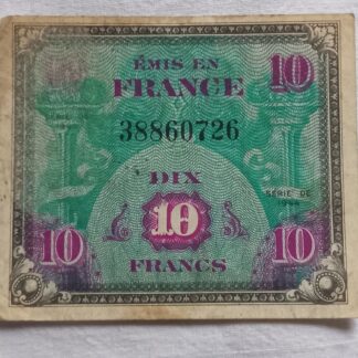 Billet US de 10 francs daté 1944