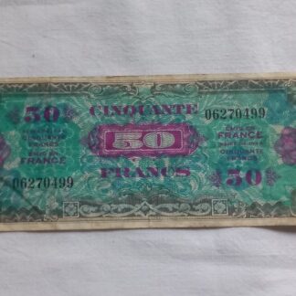 Billet US de 50 francs daté 1944