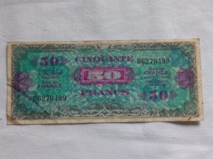 Billet US de 50 francs daté 1944