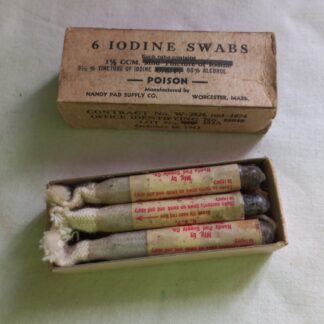 Boite de 6 iodines datée 1942 (pour insert)