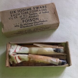 Boite de 6 iodines datée 1943 (pour insert)