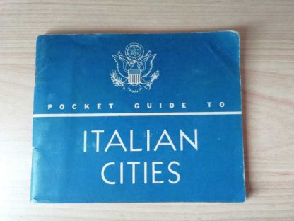 Pocket guide to Italian cities daté 1944