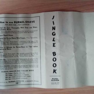 Notice BURMA SHAVE datée 1944