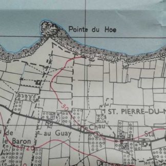 Carte US de la Pointe du Hoc datée 1944