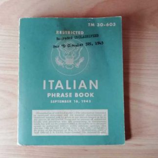 TM 30-603 daté 1943 (italian phrase book)