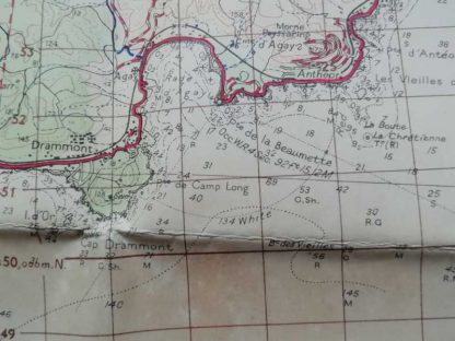 Carte US de Saint Tropez de l'opération DRAGOON