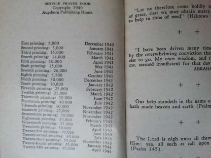 Service Prayer Book daté 1944 nominatif