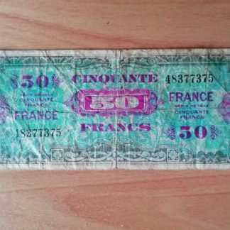 Billet US de 50 francs daté 1944