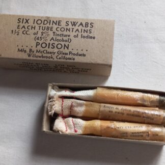 Boite de 6 iodines datée 1943 (pour insert)