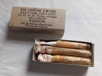 Boite de 6 iodines datée 1943 (pour insert)
