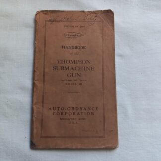Manuel daté 1940 sur la Thompson M1928 et M1928M1 nominatif