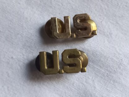 Paire d'insignes de col US officier (clips early)