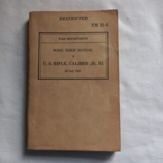 FM 23-5  daté 1943 (fusil GARAND M1)