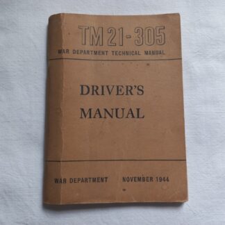 TM 21-305 daté 1944 (driver's manual)