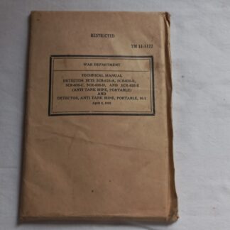 TM 11-1122 US daté 1943 (détecteur SCR 625 tous types)