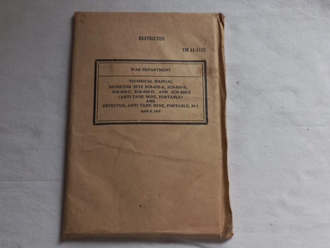 TM 11-1122 US daté 1943 (détecteur SCR 625 tous types)