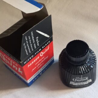 Flacon d'encre noire PARKER QUINK "V-MAIL" en boite d'origine