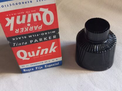 Flacon d'encre noire PARKER QUINK "V-MAIL" en boite d'origine – Image 2