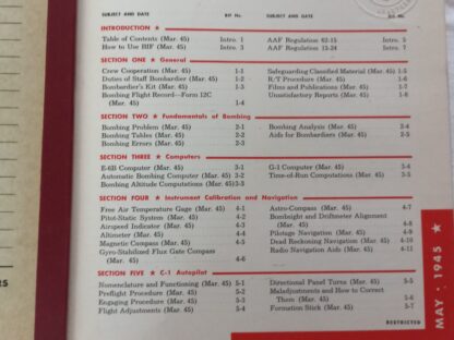Rare manuel US original de bombardier daté 1945 "nominatif" – Image 4