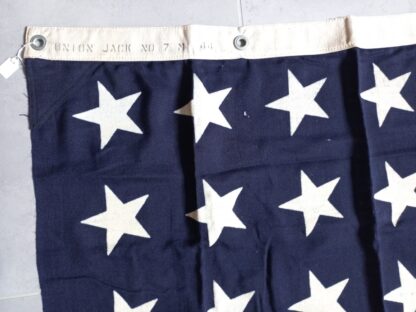 Drapeau US NAVY format 90 x 120 peint sur coton (daté 1944) – Image 2