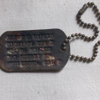 Dog tag d'origine officier T42 (Maples)