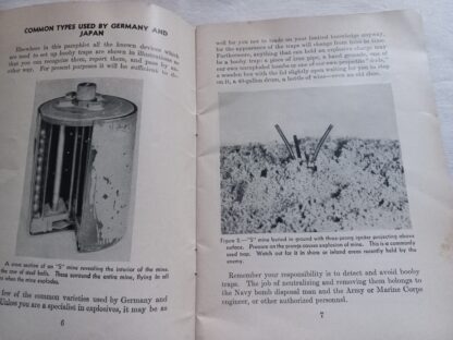 Manuel de l'US NAVY daté 1944 "BOOBY TRAPS" – Image 3