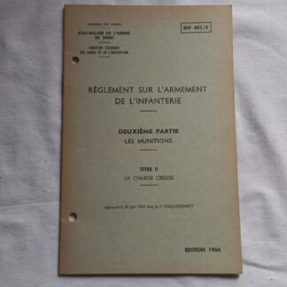 Manuel INF 401/2 de 1966 la charge creuse