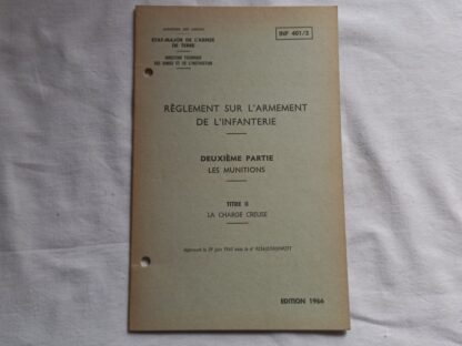 Manuel INF 401/2 de 1966 la charge creuse