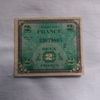 Billet US de 2 francs daté 1944