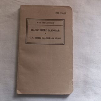 FM 23-10  daté 1940 (Springfield M1903)