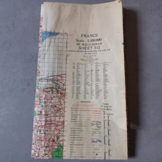 Carte originale ST MALO/DINAN datée 1944 (1/100000')