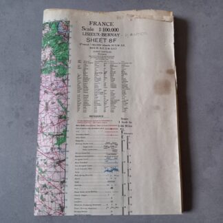 Carte originale LISIEUX/BERNAY/VIMOUTIERS datée 1943 (1/100000')