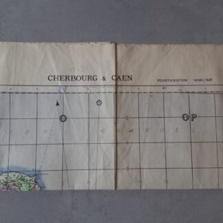 Carte originale CHERBOURG/CAEN datée 1943 (1/250000')