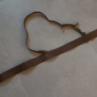 Ceinture et baudrier en cuir daté 1924 (taille 38)