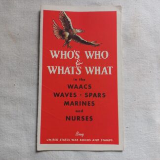 Rare prospectus NURSE-WAAC-WAVES daté 1943