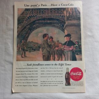 PUB originale COCA COLA datée 1945