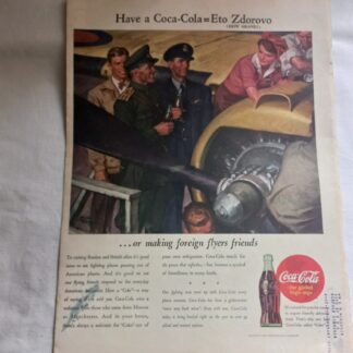 PUB originale COCA COLA datée 1944