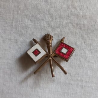 Insigne originale de calot d'officier SIGNAL CORPS (épingle)
