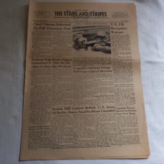 STARS AND STRIPES du 8 juillet 1945 (German Edition)