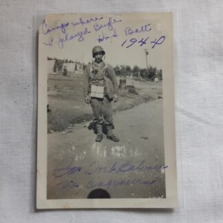 Photo originale d'un GI en tenue datée 1944