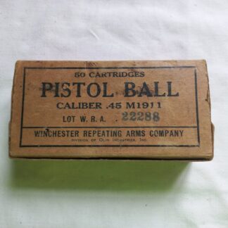Boite vide calibre 45 M1 (lot 22288 WINCHESTER)