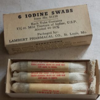 Boite de 6 iodines datée 1943 (pour insert)