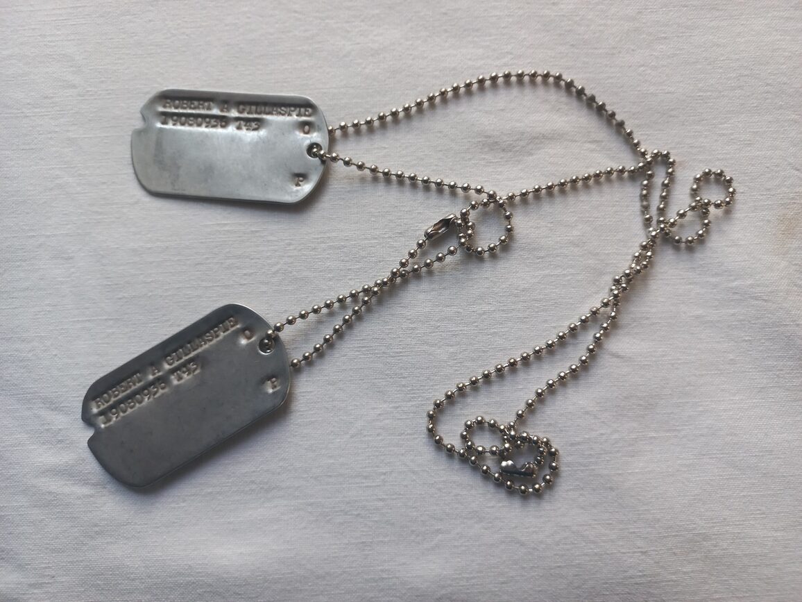 Jeu de dog tag d'origine T43 (Gillaspie)