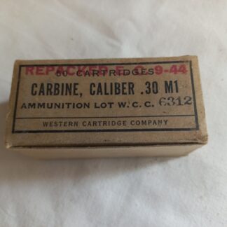 Boite vide calibre 30 M1(WCC 6312) datée 1944